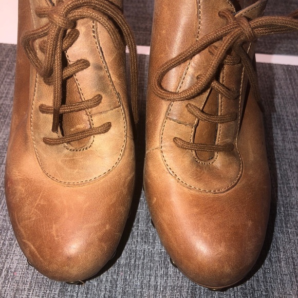 Sam Edelman clog mules heels platform slip on shoes Sz 8 brown women lace up - Picture 2 of 6